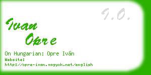 ivan opre business card